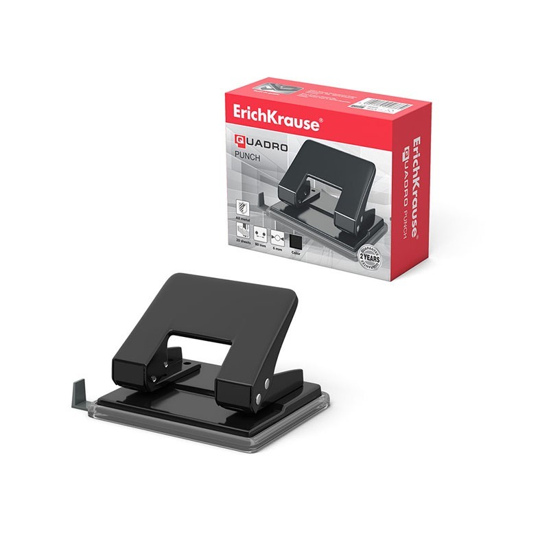 Perforator hartie, capacitate 20 coli, diametru perforare 6 mm, rigla detasabila incorporata - imagine 4